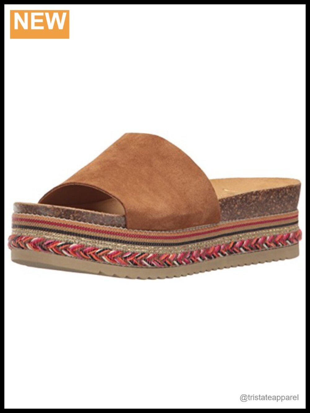 LFL by Lust for Life Women's L-perk Suede Platform Sandals Slip On